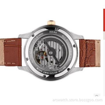 Men's Automatic Metal Wristwatch for Gifts, with Stainless Steel Case and Band